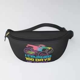 Crushed Day Of School 100th Day 100 Monster Truck Fanny Pack