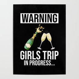 Girls Trip Weekend Las Vegas Wine Glasses Poster