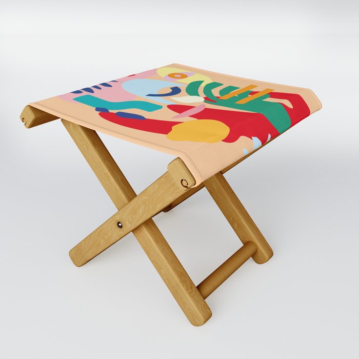 Modern abstract bauhaus Art #modernart #illustration Folding Stool