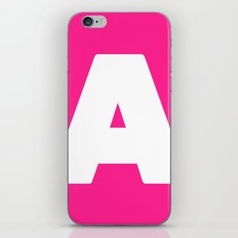 A (White & Dark Pink Letter) iPhone Skin