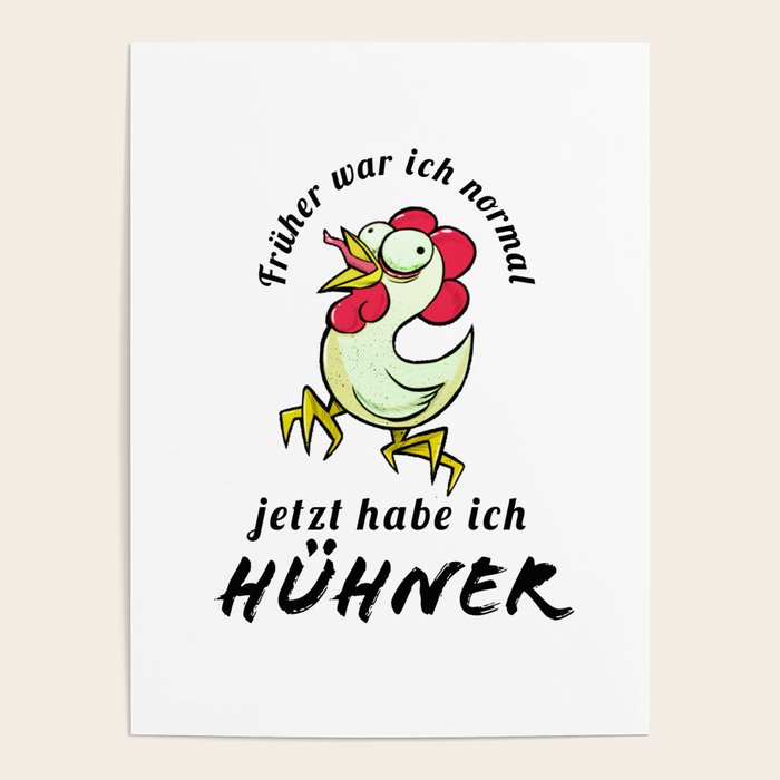 Landwirt Lustige Hühner Sprüche Geflügel Bauer Poster by Foxxy Merch