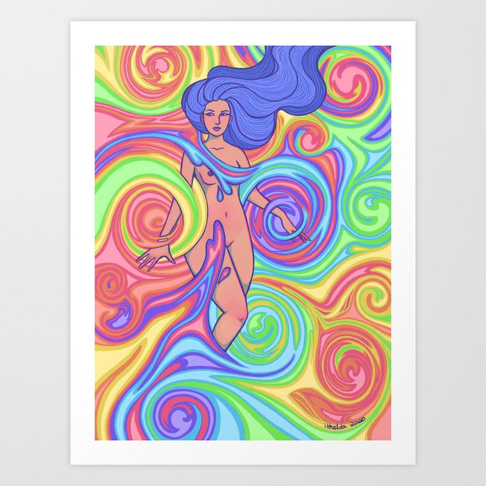 Surreal Swirls Art Print