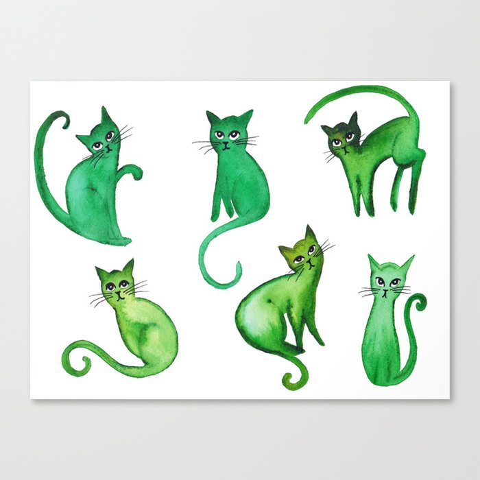 Massachusetts Cat Pattern Canvas Print