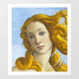 Sandro Botticelli - Birth of Venus Detail Art Print