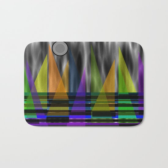 Stormy Sailing Bath Mat