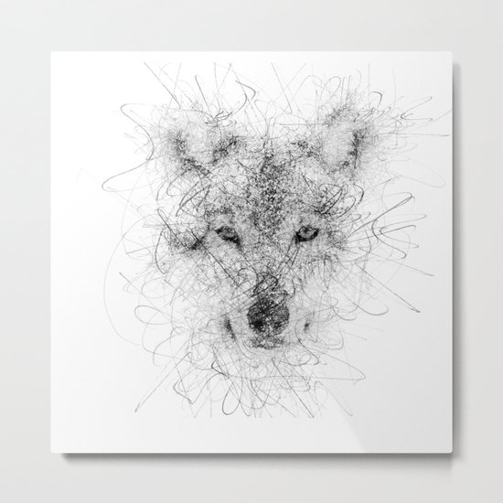 WolF Line Metal Print
