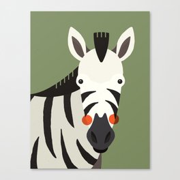 Zebra, Animal Portrait Canvas Print