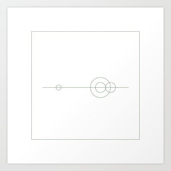 #379 Planetary balance – Geometry Daily Art Print