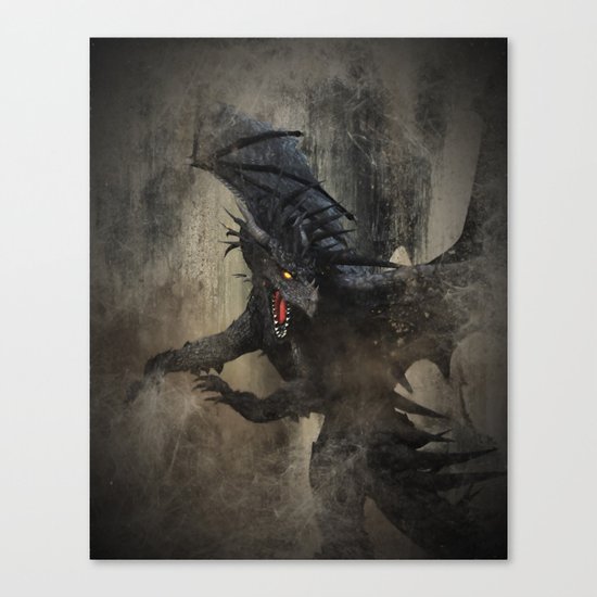 Black Dragon Canvas Print