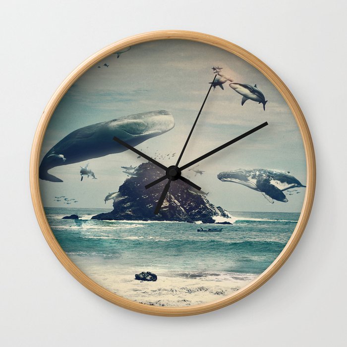 Flying Fish Wall Clock