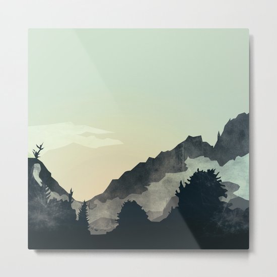 Misty Mountain Metal Print