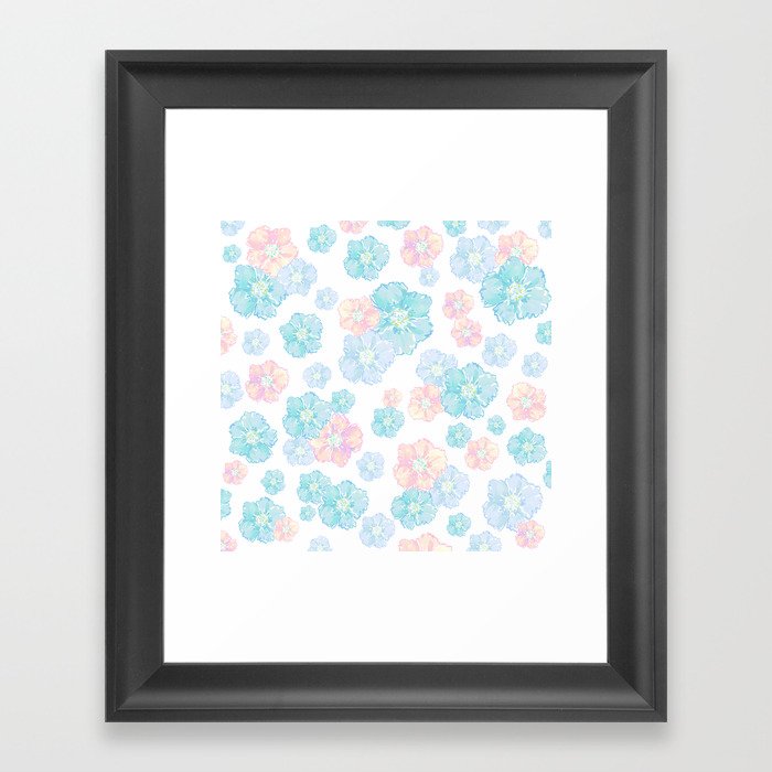 Blossoms Pastel  Framed Art Print