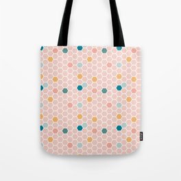 Hexagon Tile Pattern - Pink Pastel Tote Bag