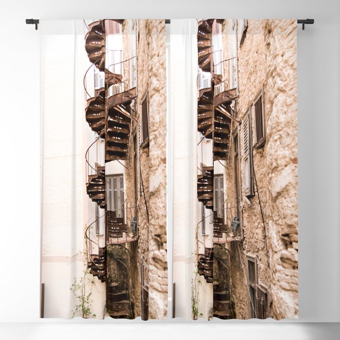 Spiral Staircase in Athens #1 #wall #art #society6 Blackout Curtain