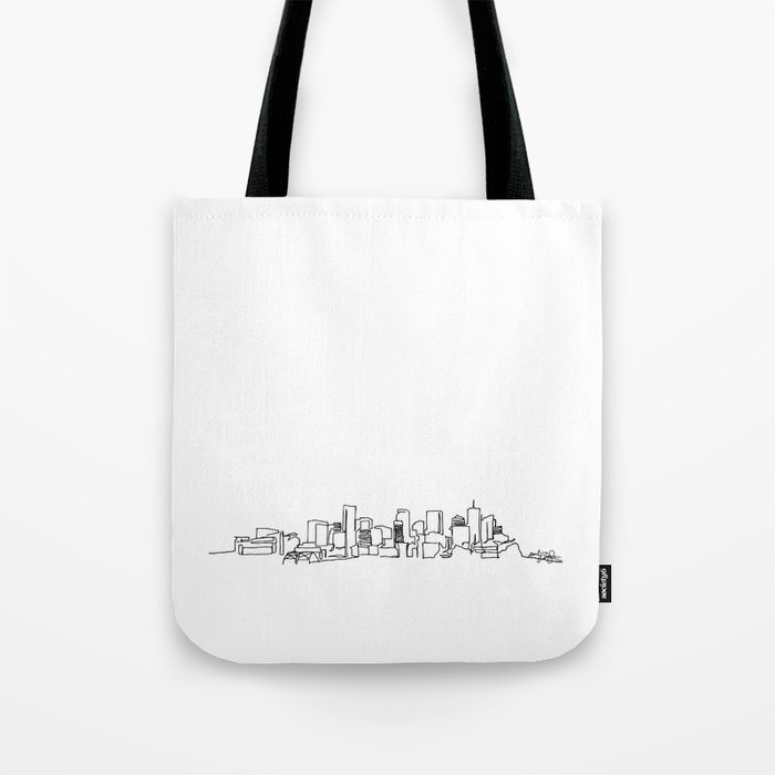 Denver Skyline Drawing Tote Bag