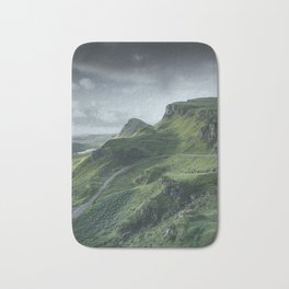 Up in the Clouds Bath Mat | Curated, Scenic, Isleofskye, Highlands, Road, Scenery, Scotland, Nature, View, Quiraing 