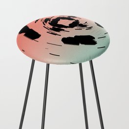 Abstract Grooves Counter Stool