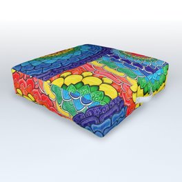 Rainbow mandala Outdoor Floor Cushion