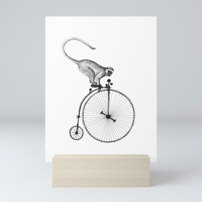 bike monkey 1 Mini Art Print