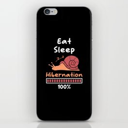 Eat Sleep Hibernation 100 Snail iPhone Skin