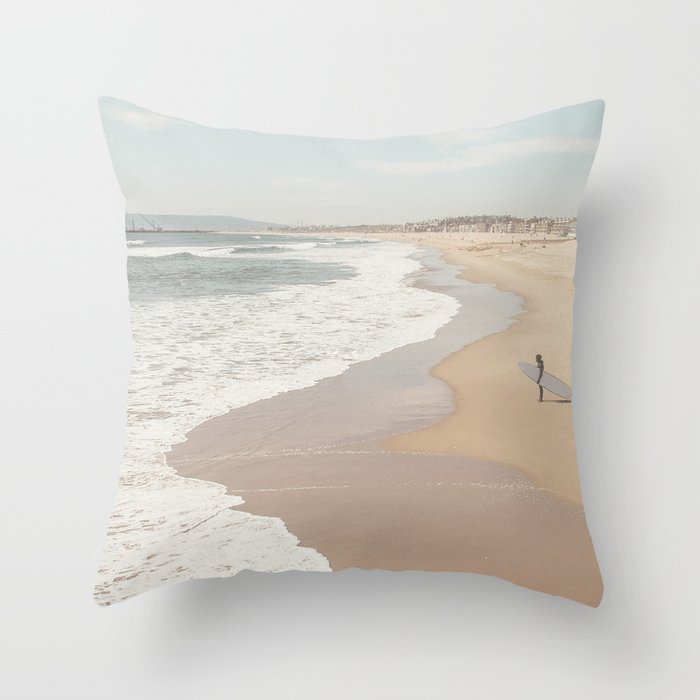 California Beach Throw Pillow