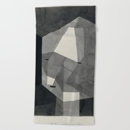 Rough-Cut Head Abstract faces "painting · modern · abstract art " Paul Klee Beach Towel