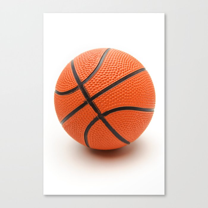 Bright Orange Basketball Ball On A White Background Canvas Print