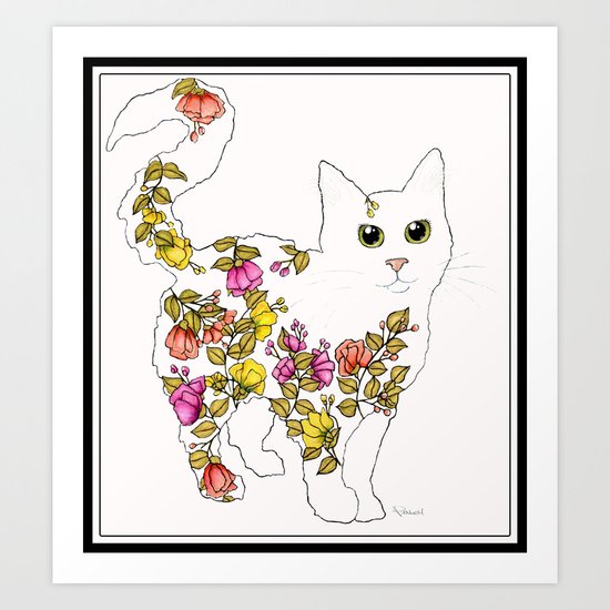Blossom Cat Art Print