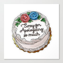 Apology Cake Canvas Print