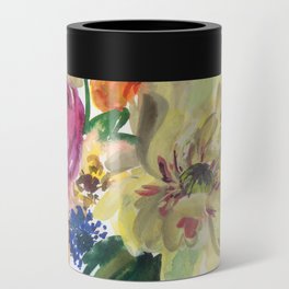 yellow peony in bouquet Can Cooler