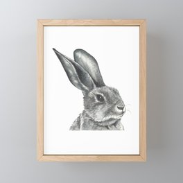 Watercolor drawing of a hare Framed Mini Art Print
