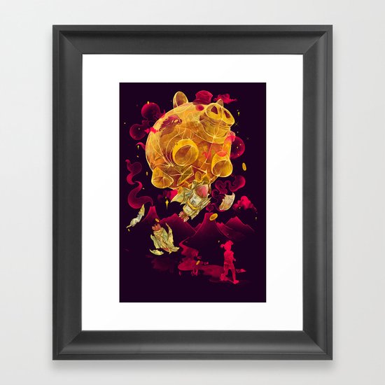 Piggy Boom Framed Art Print