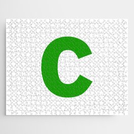 letter C (Green & White) Jigsaw Puzzle