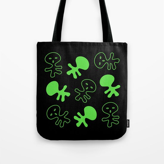 Aliens-Green Tote Bag