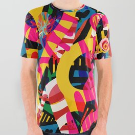 African Graffiti Pop Flashy 80's Pattern by Emmanuel Signorino All Over Graphic Tee