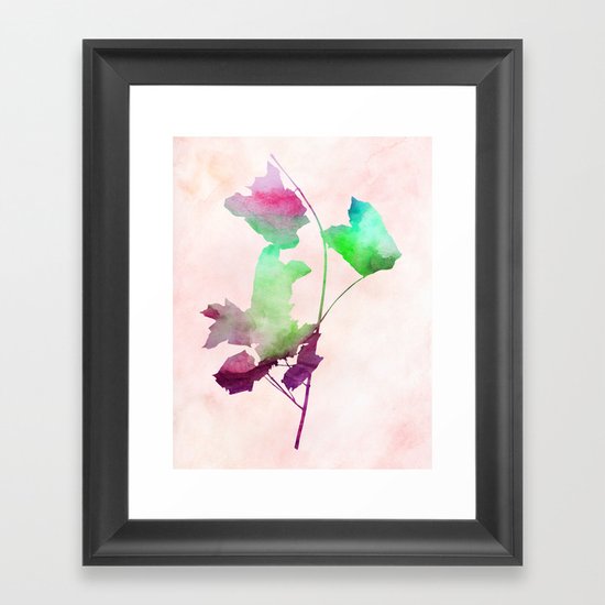 Maple_Watercolor2 by Jacqueline and Garima Framed Art Print