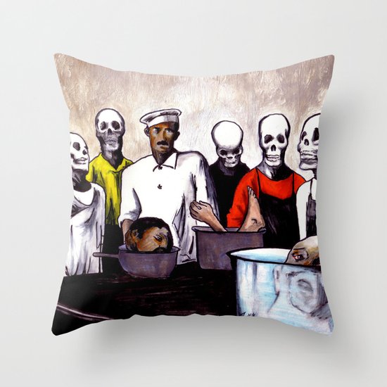 The Bastards' Cooking School of Satan Throw Pillow