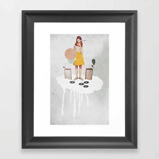 ON / ... | Collage Framed Art Print