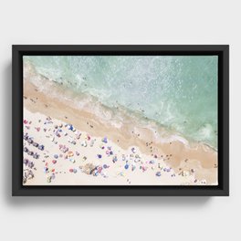 Pastel Beach Framed Canvas