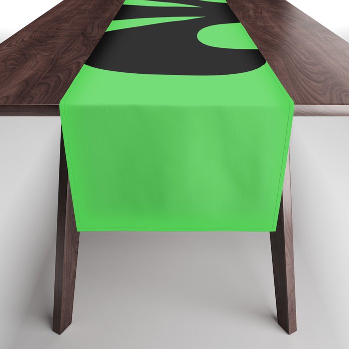 Fleur de Lis (Black & Green) Table Runner