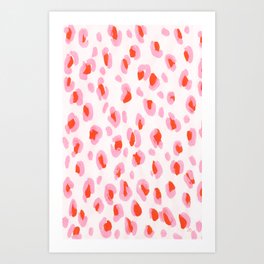 Pink Leopard Art Print