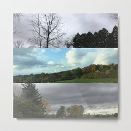 Phases Metal Print | Newyork, Collage, Fall, Other, Digital, Trees, Winter, Autumn, Seasons, Gloomy 