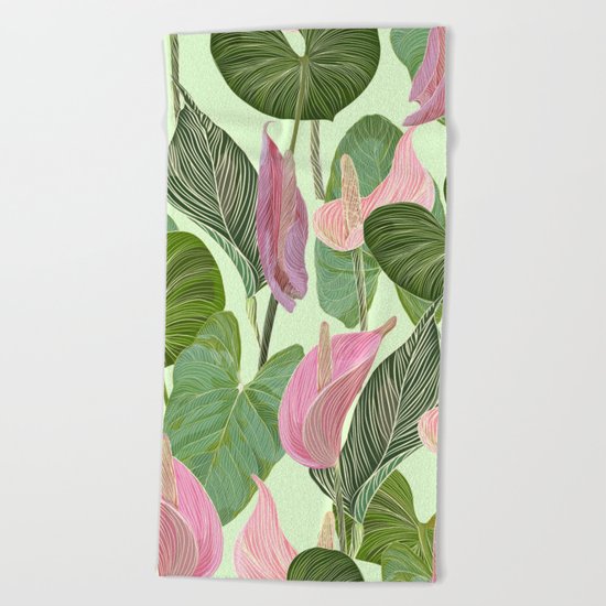 Lush Lily Beach Towel