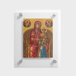 Madonna and Child on a Curved Throne, 1260-1280 by Byzantine Icon Floating Acrylic Print