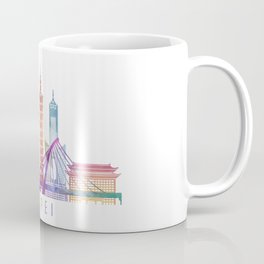 Taipei skyline landmarks in watercolor Coffee Mug