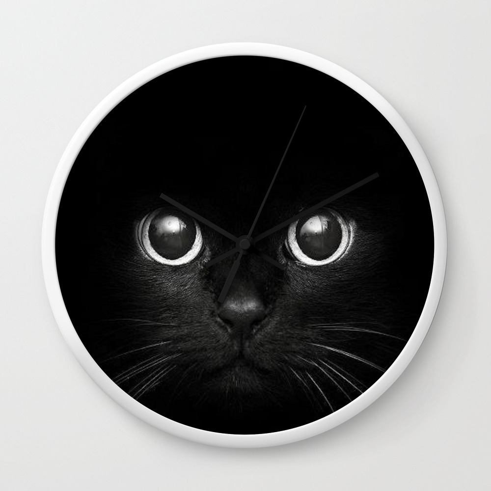 Black Cats Are Good Luck Wall Clock By Eekamouse Society6