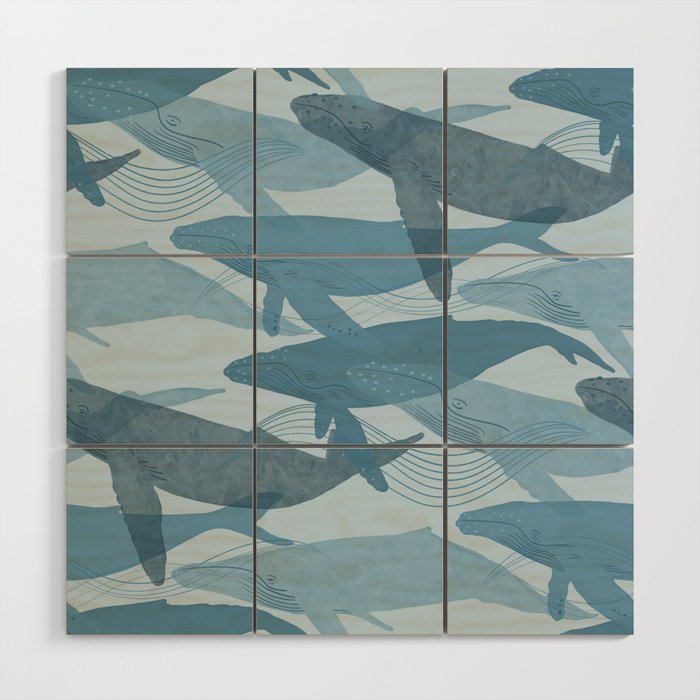 Whales Wood Wall Art