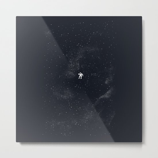Gravity - Dark Blue Metal Print