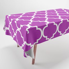 Moroccan Trellis (White & Purple Pattern) Tablecloth