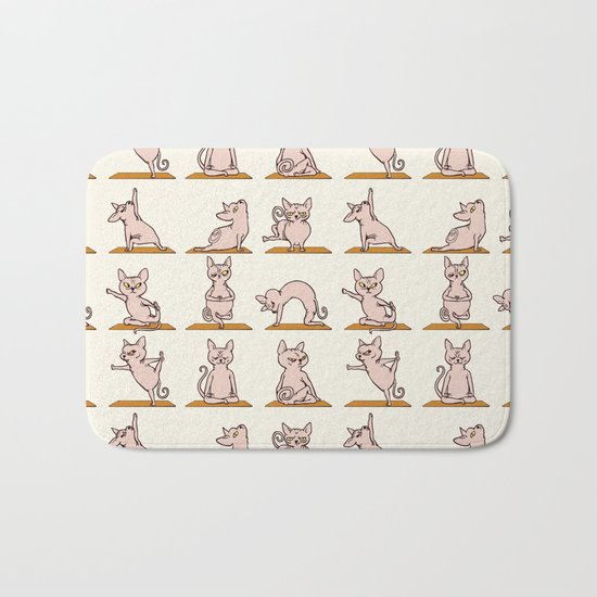 Sphynx Cat Yoga Bath Mat